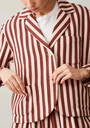 Bernay Jacket, Auburn Stripe