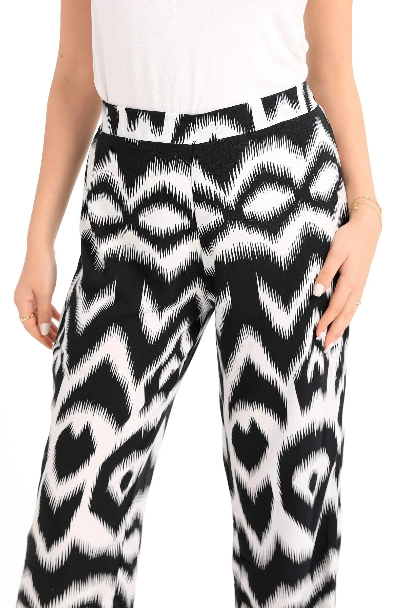 Black & White Patterned Pants