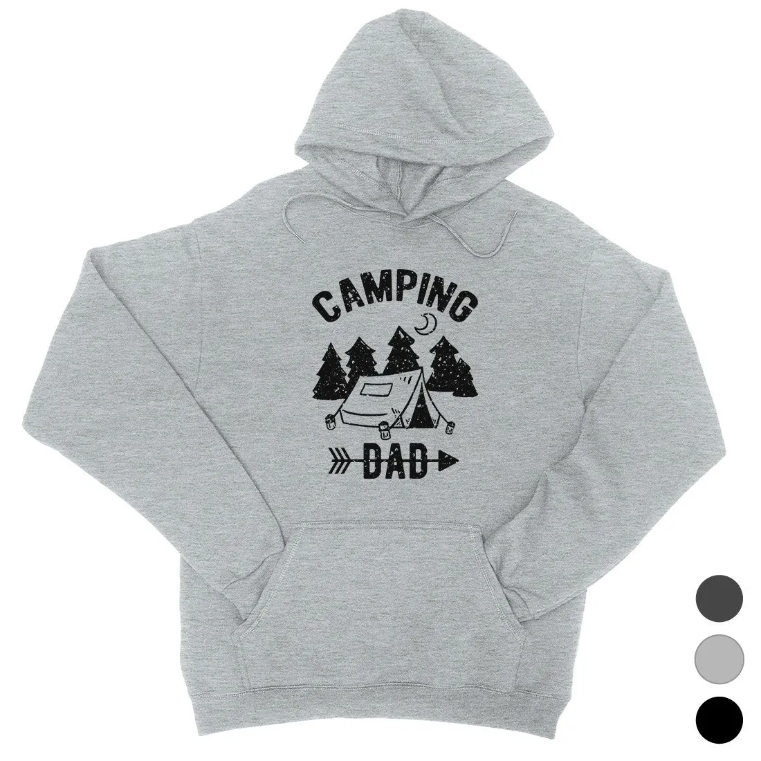 Camping Dad Unisex Fleece Hoodie Strong-Willed Great Fun Dad Gift