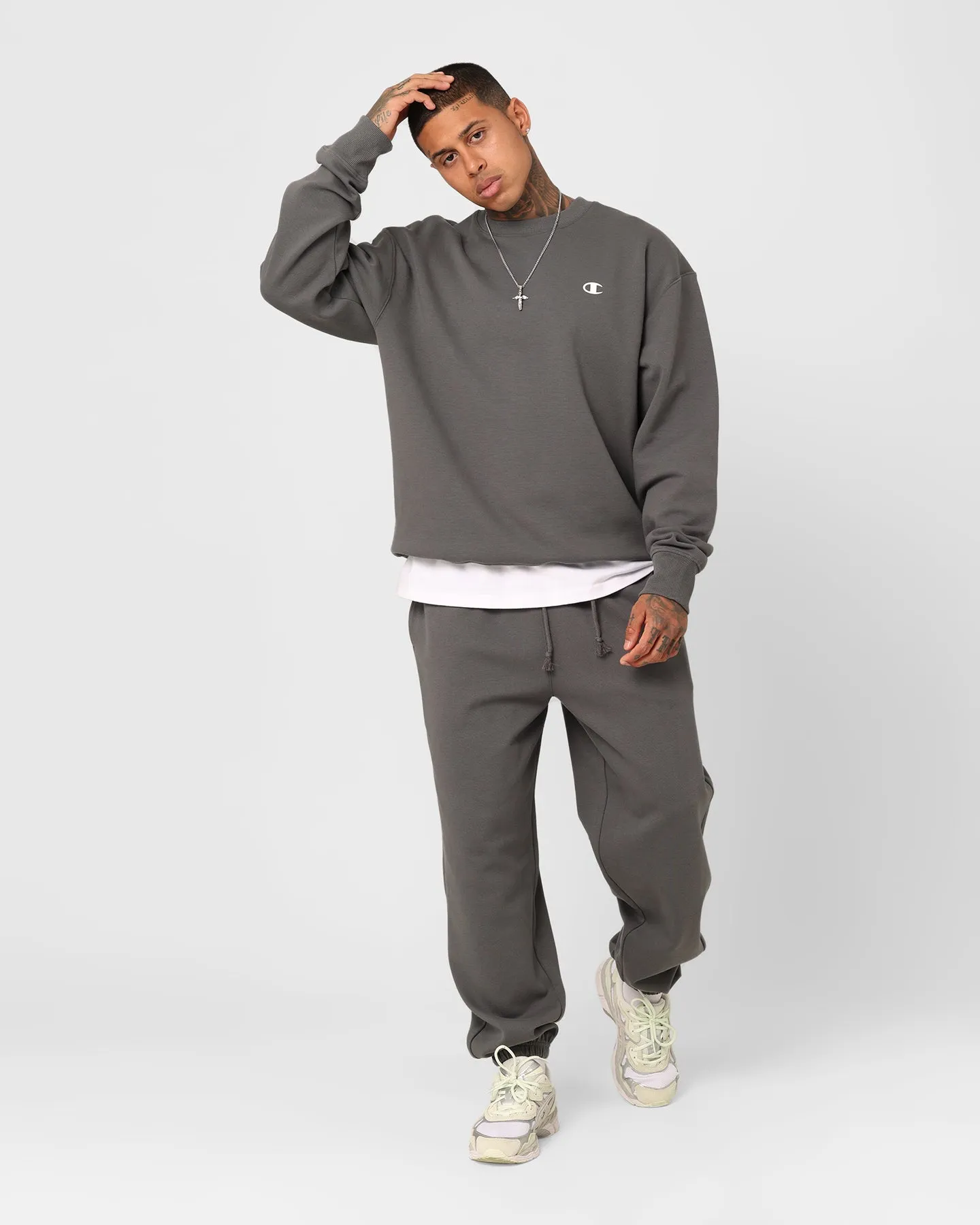 Champion Rochester Base Crewneck Seal Bay