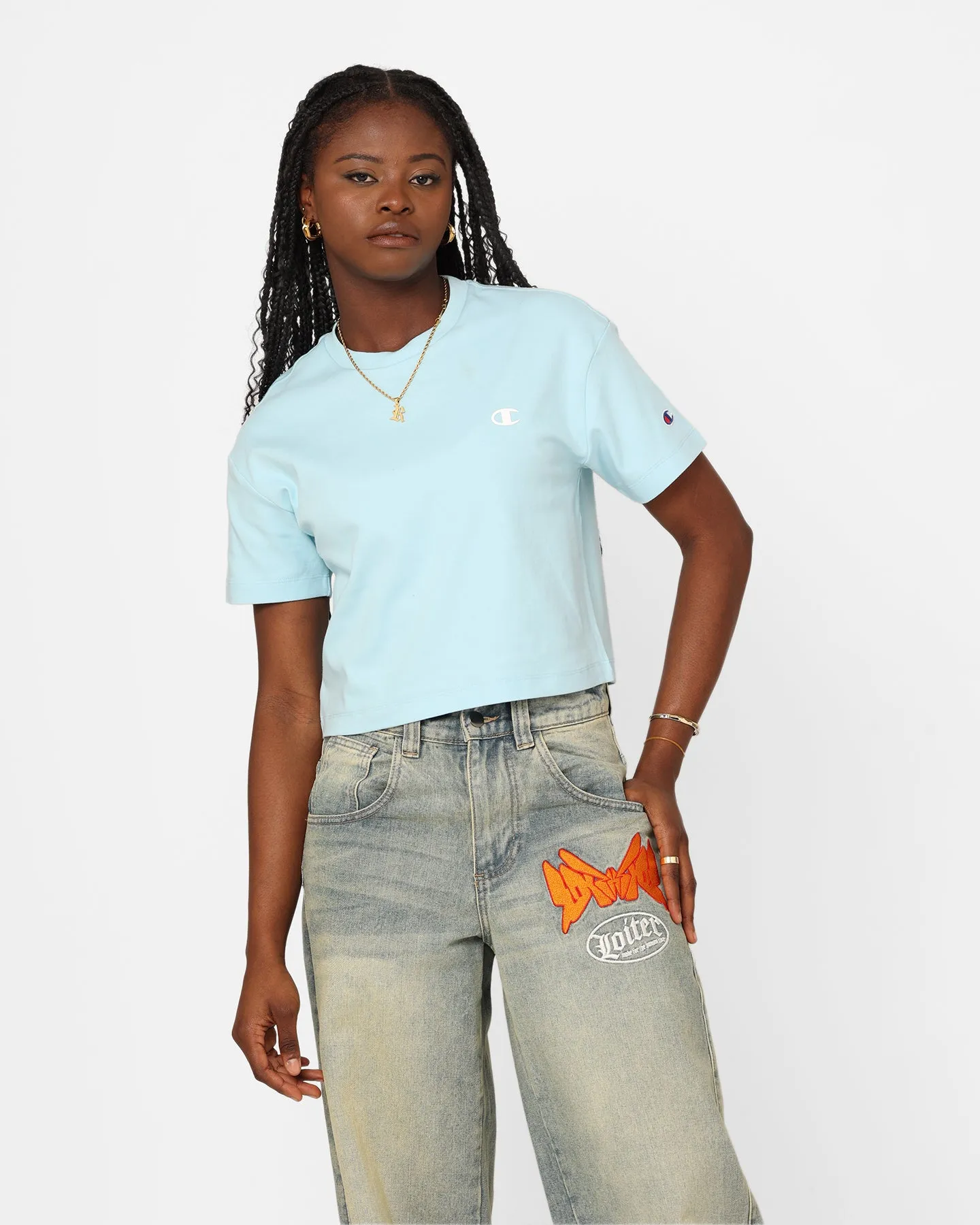 Champion Women's Rochester Base T-Shirt Iced Blue