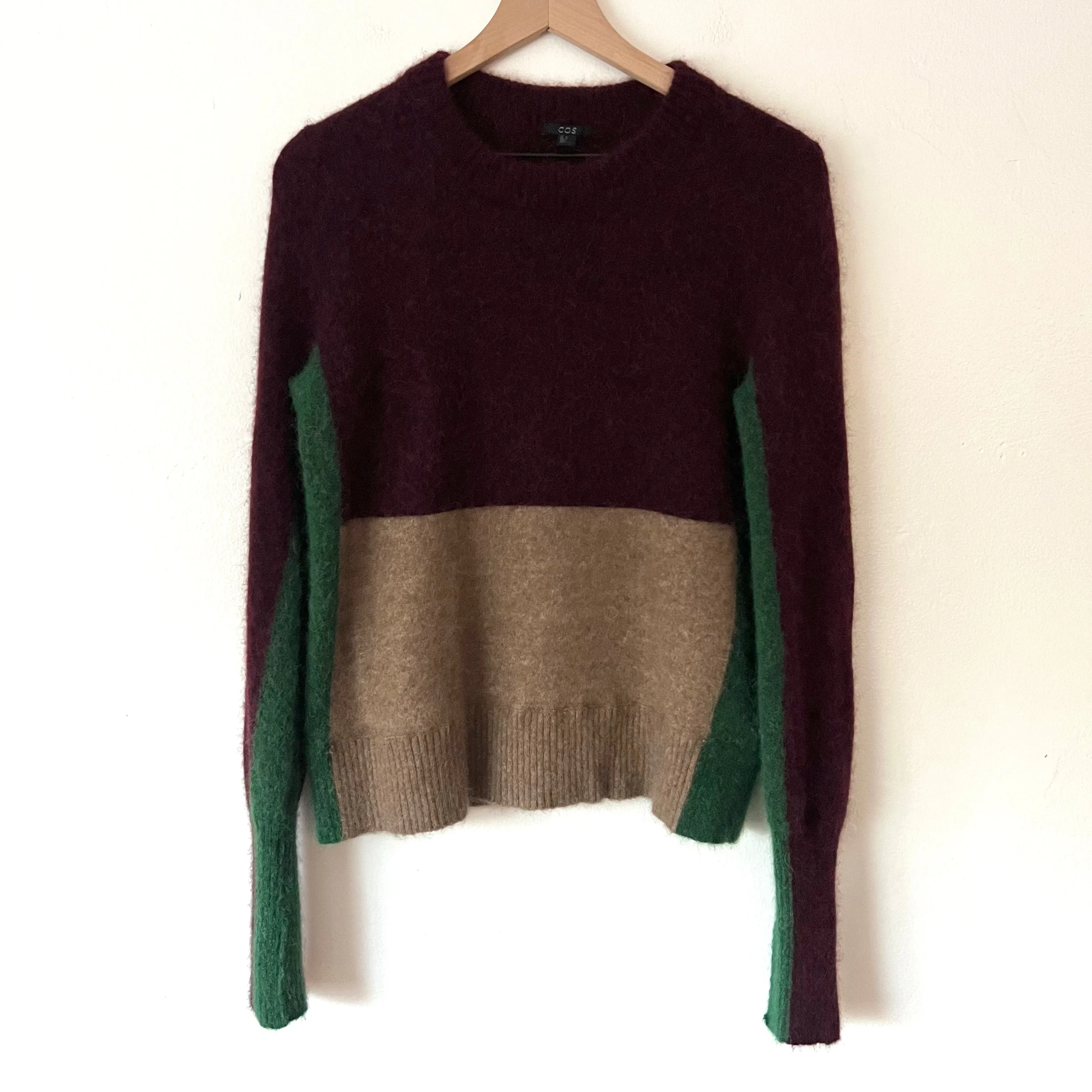 COS Alpaca Blend Color Block Sweater