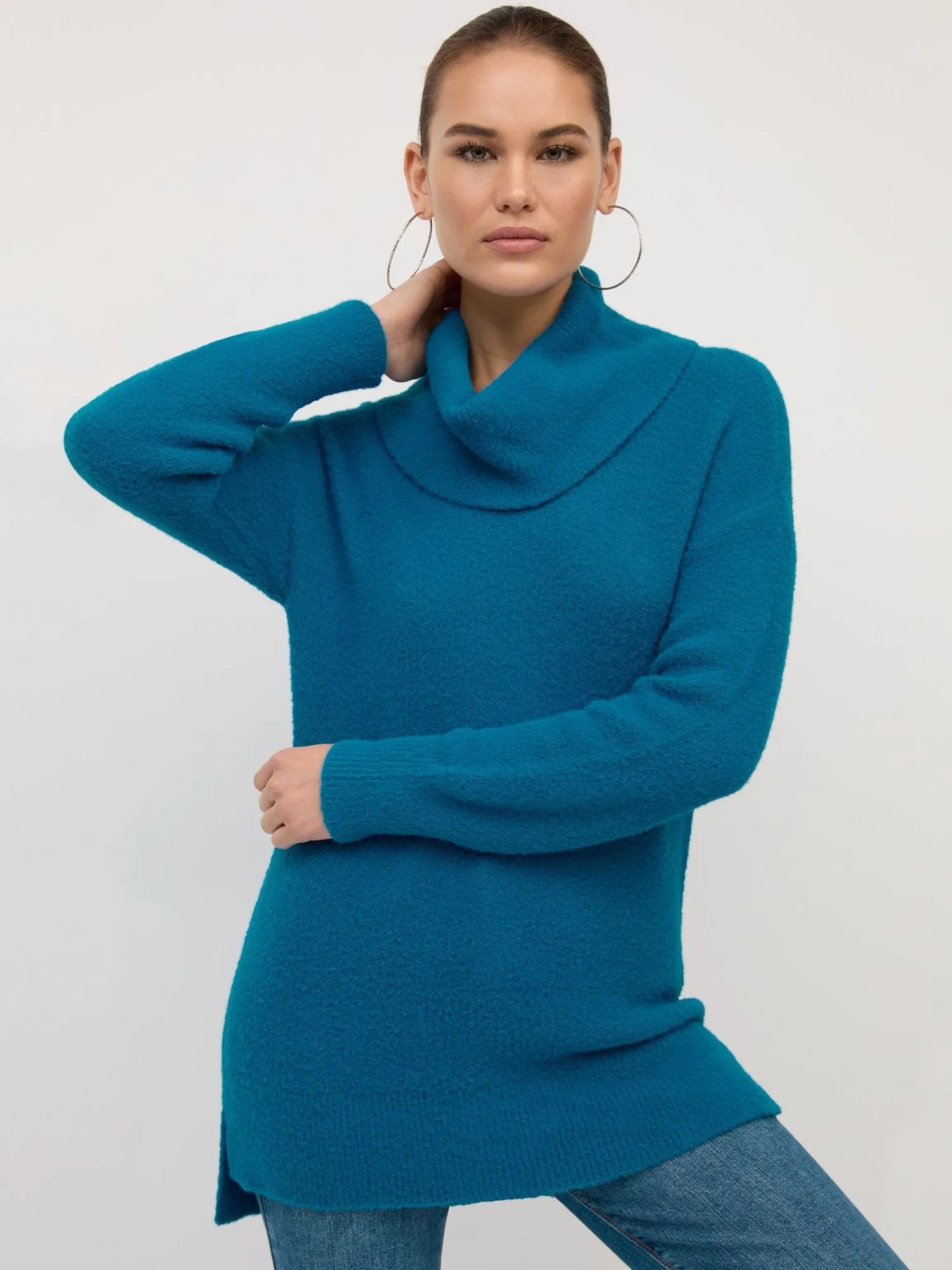 Cowl-Neck Super-Soft Sweater