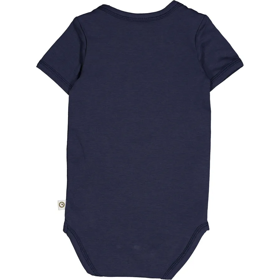 Cozy Me Short Sleeve Bodysuit - Night Blue