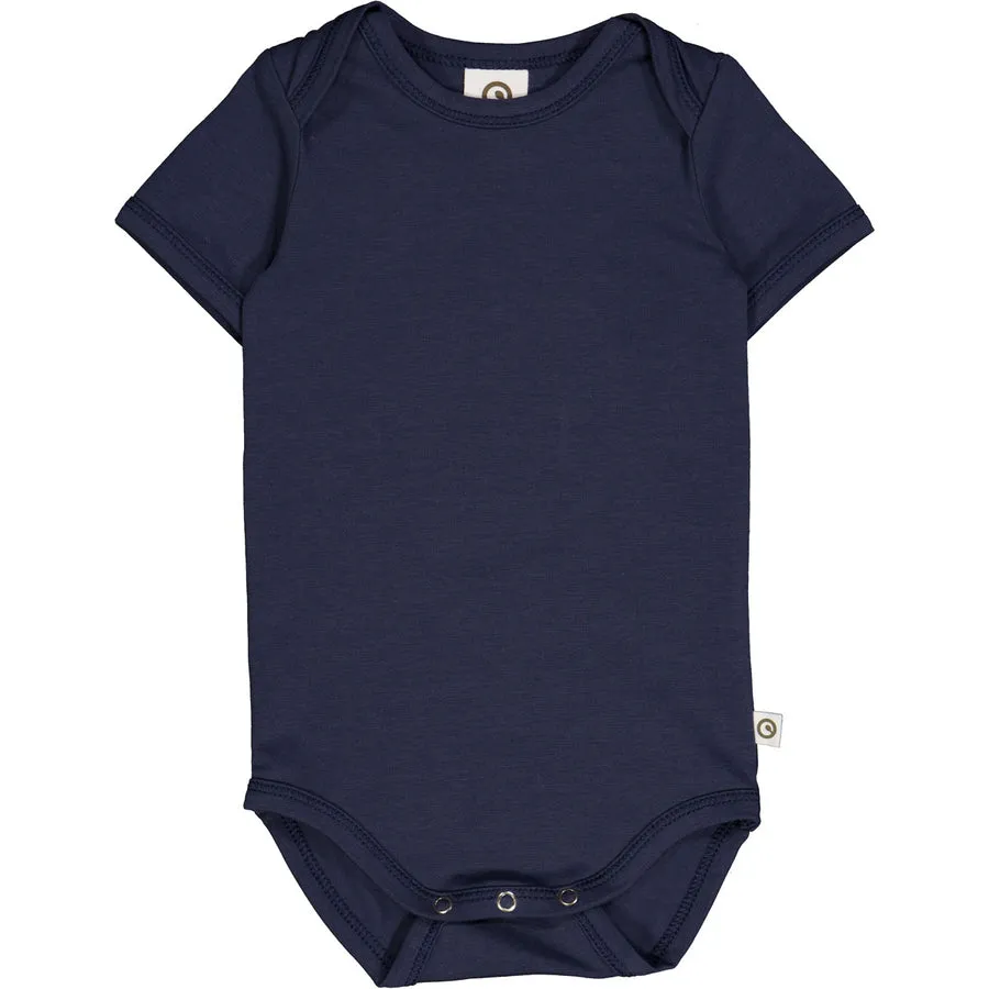 Cozy Me Short Sleeve Bodysuit - Night Blue