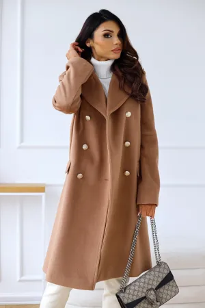 Double-breasted wool coat for women - Nina