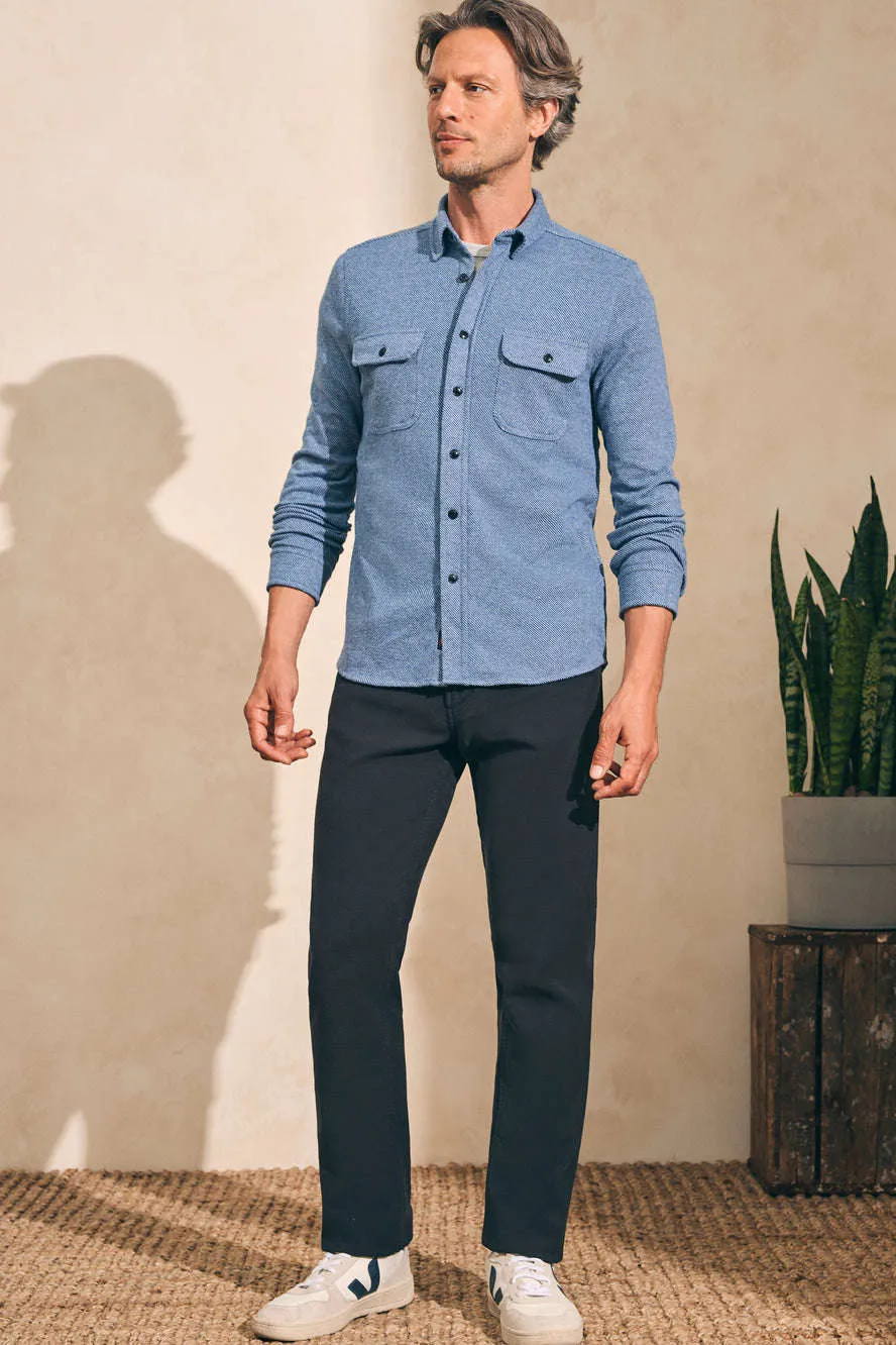 Faherty Legend™ Sweater Shirt in Glacier Blue Twill