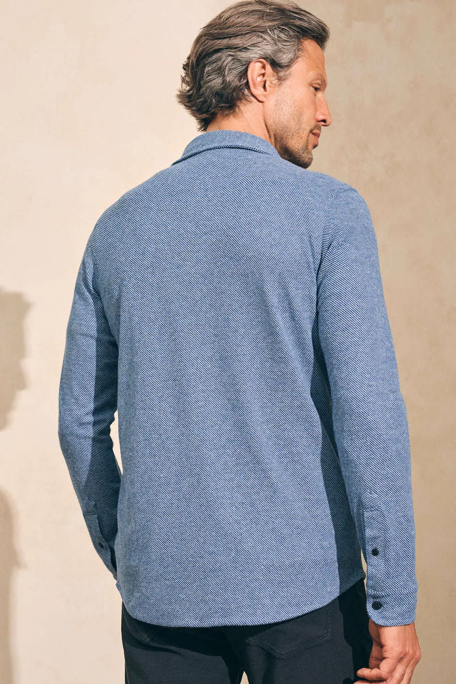 Faherty Legend™ Sweater Shirt in Glacier Blue Twill