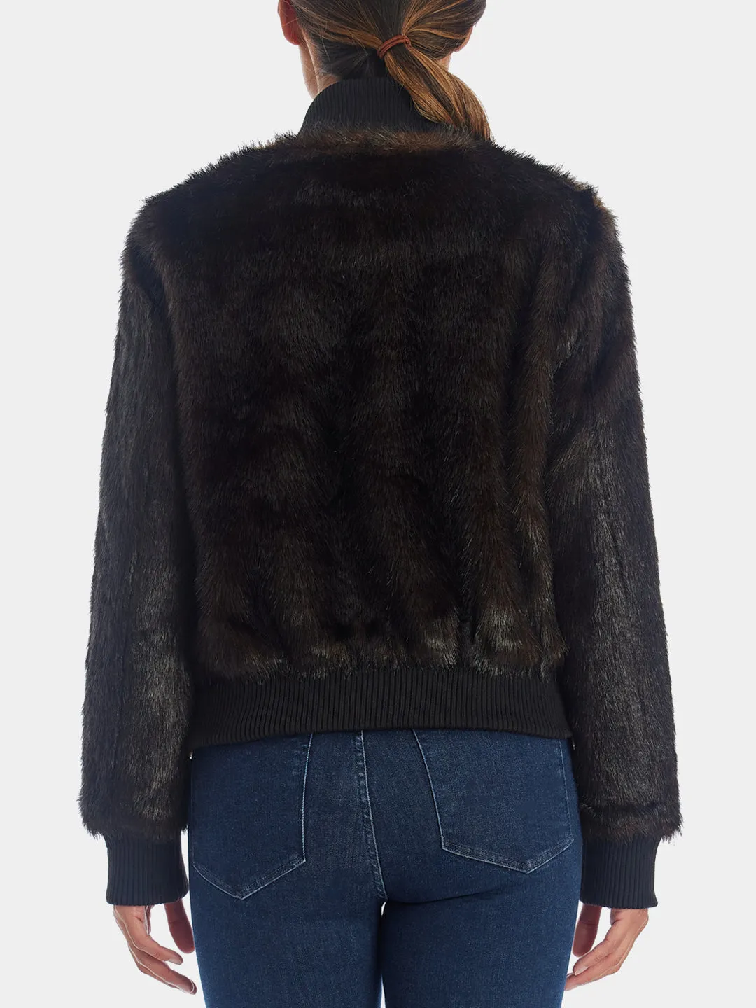 Genevieve Faux Fur Bomber Jacket