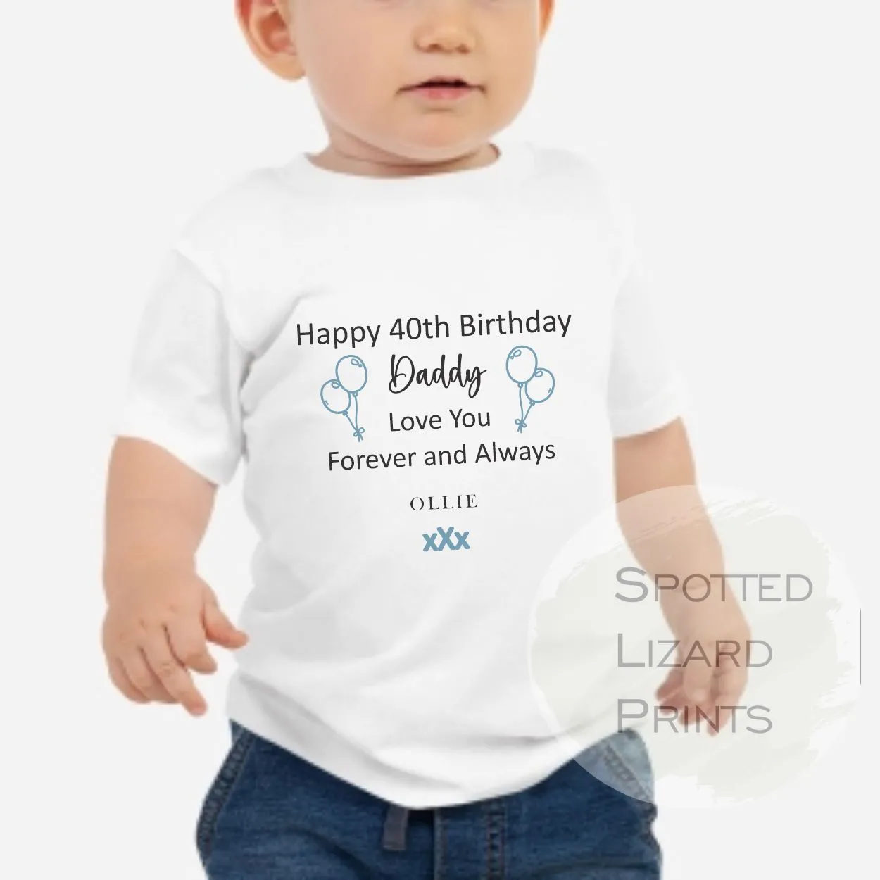 Happy 40th Birthday DADDY Baby Outfit (First Birthday 1st Birthday Daddy Dad Birthday l New Dad Gift)