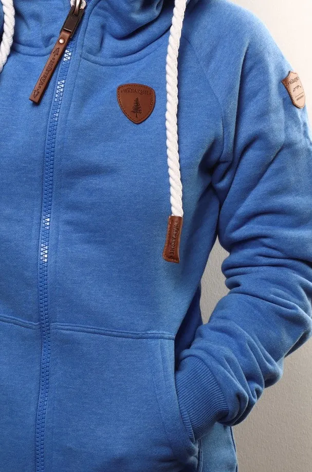 Hera Strong Blue Full-Zip Hoodie