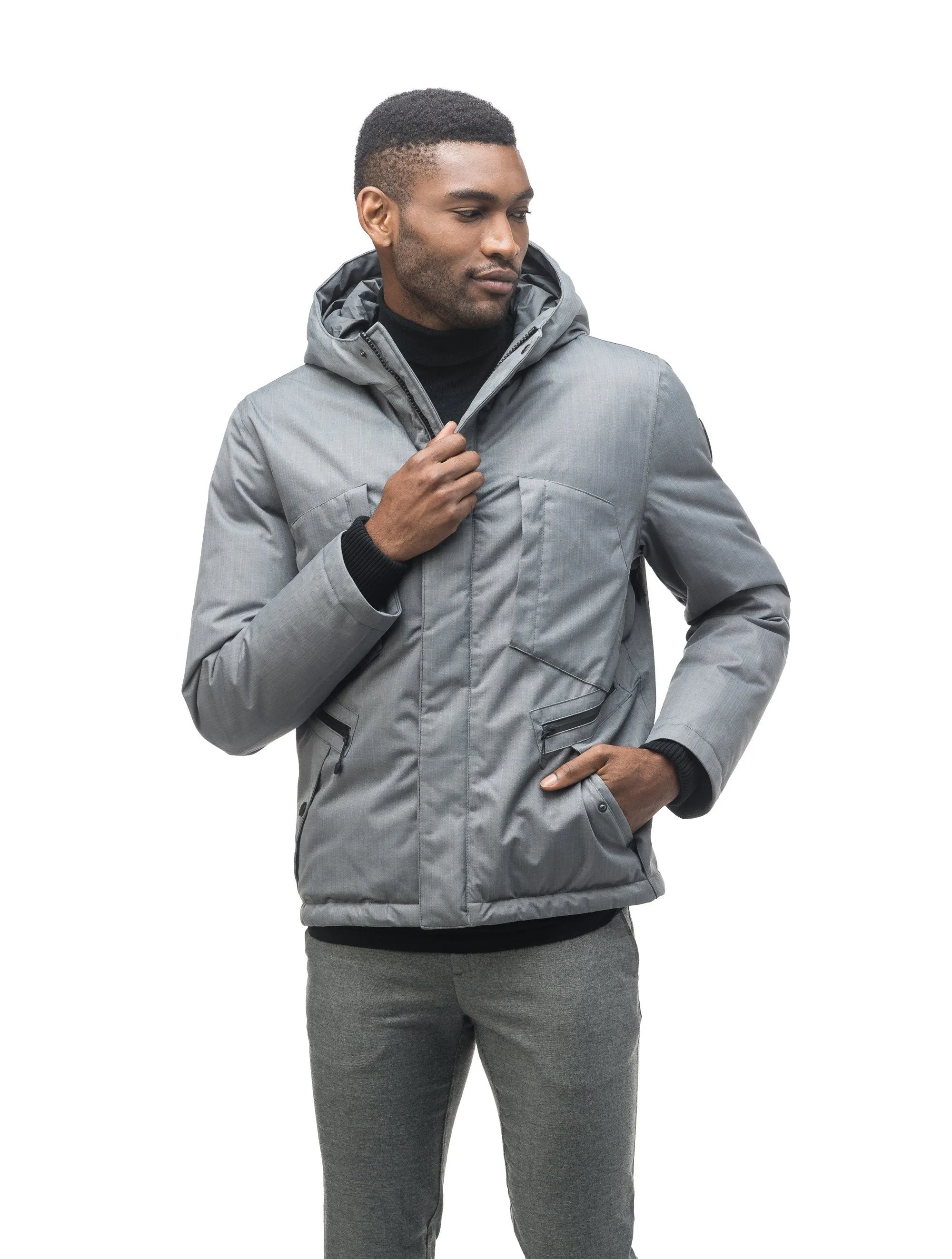 Holt Mens Hooded Hip Length Jacket