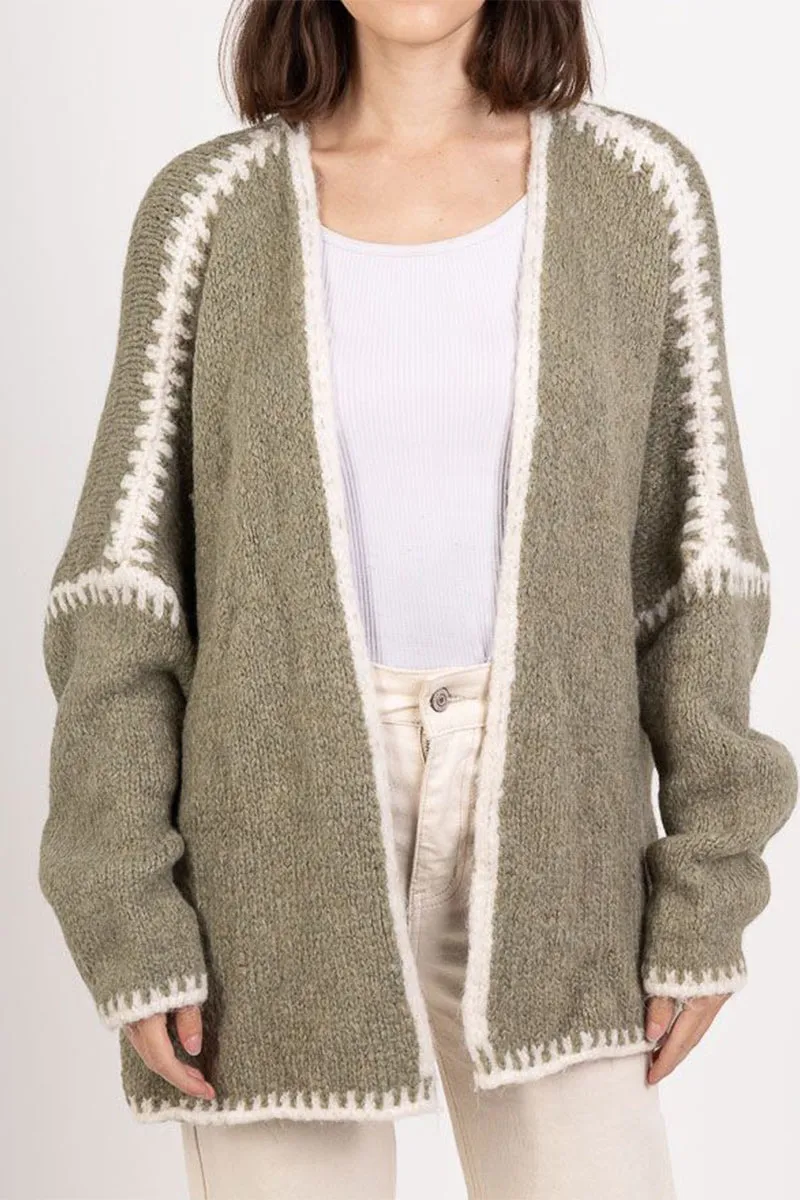 HWS1248 Cozy Open-Front Cardigan