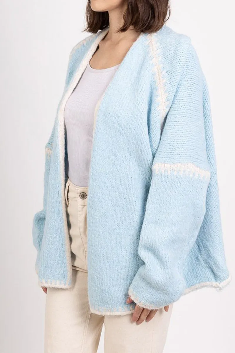 HWS1248 Cozy Open-Front Cardigan