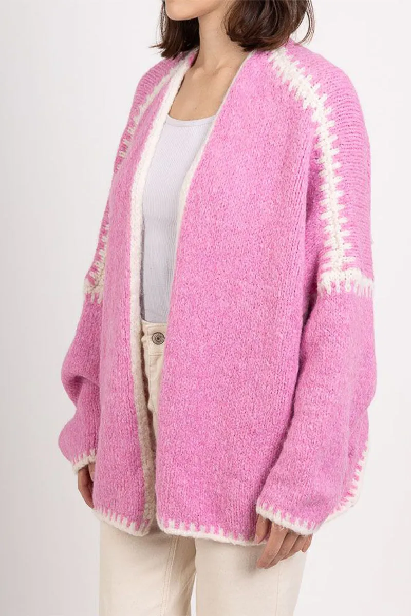 HWS1248 Cozy Open-Front Cardigan