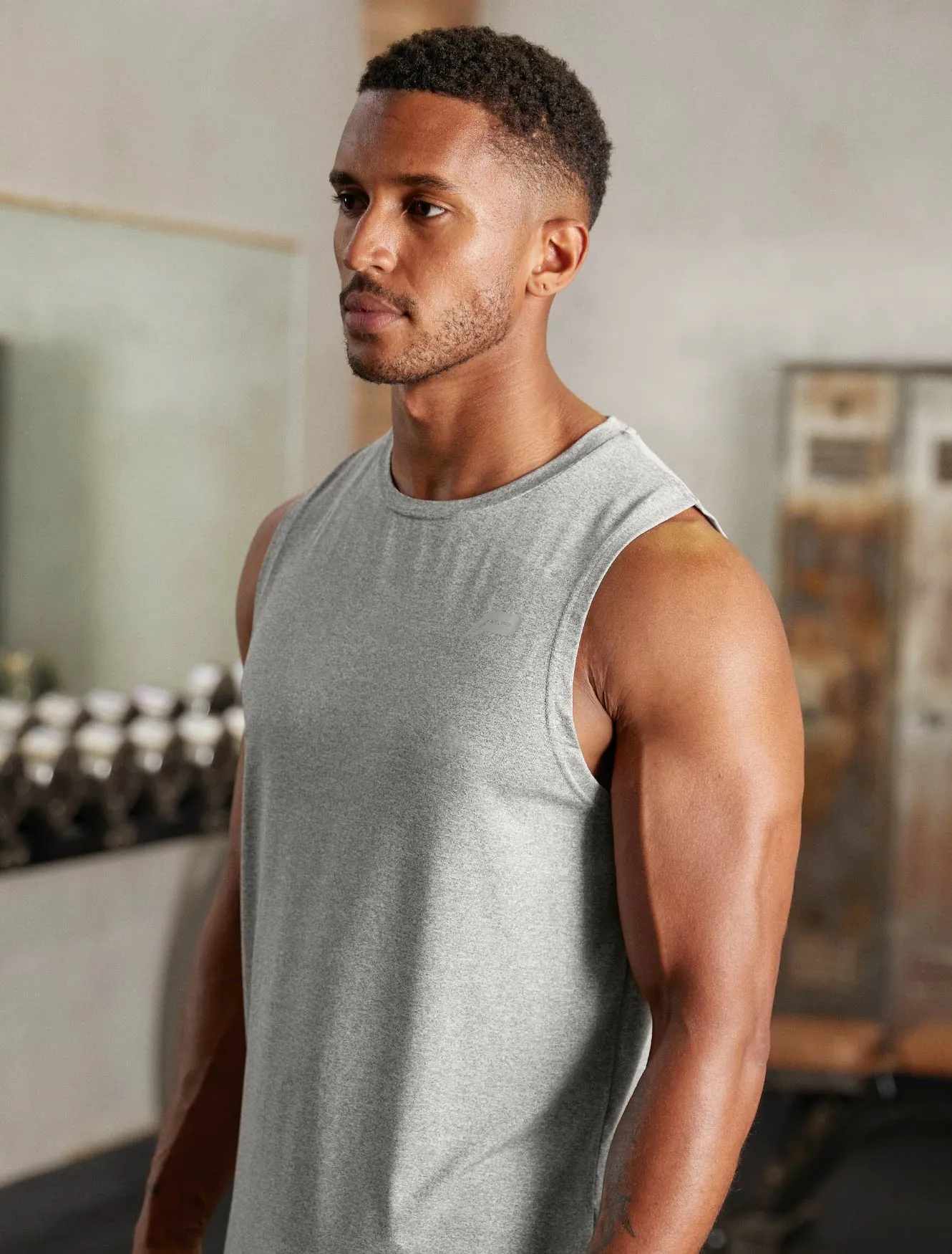 Hybrid Everyday Tank - Grey Marl