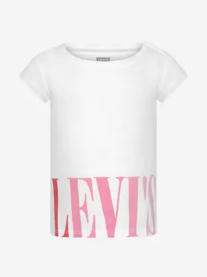 Levi's Wear Baby Girls T-Shirt - & Pink Cotton T-Shirt