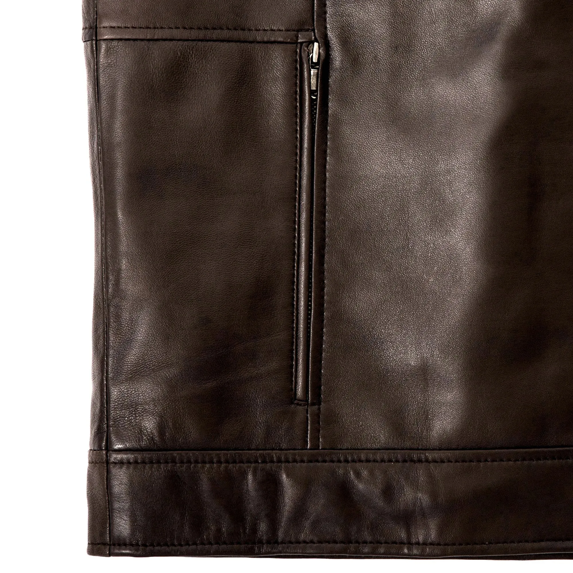 Mens Brown Lambskin Leather Jacket