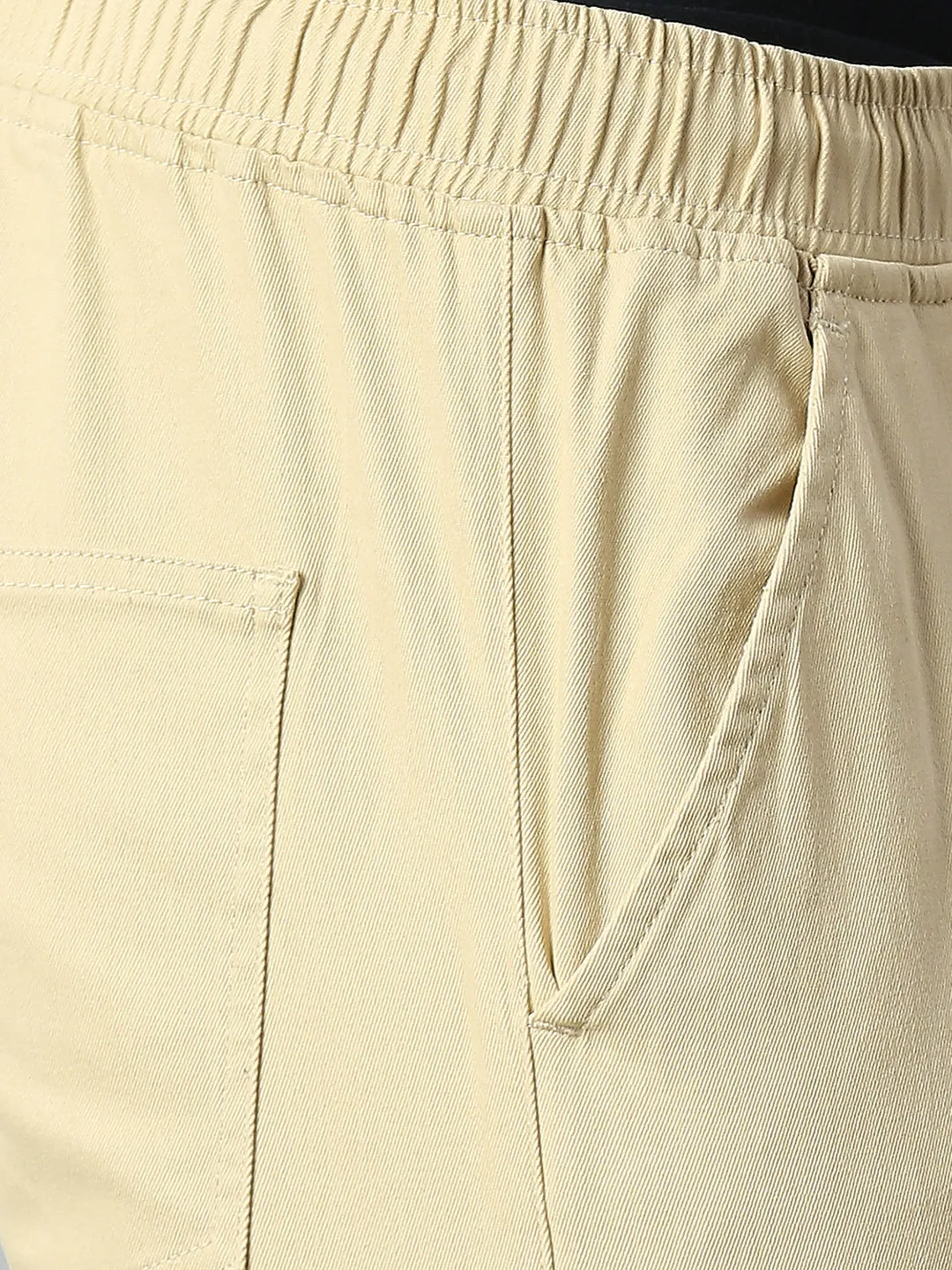 Men's Straight Fit Cotton Joggers (Lightkhaki)