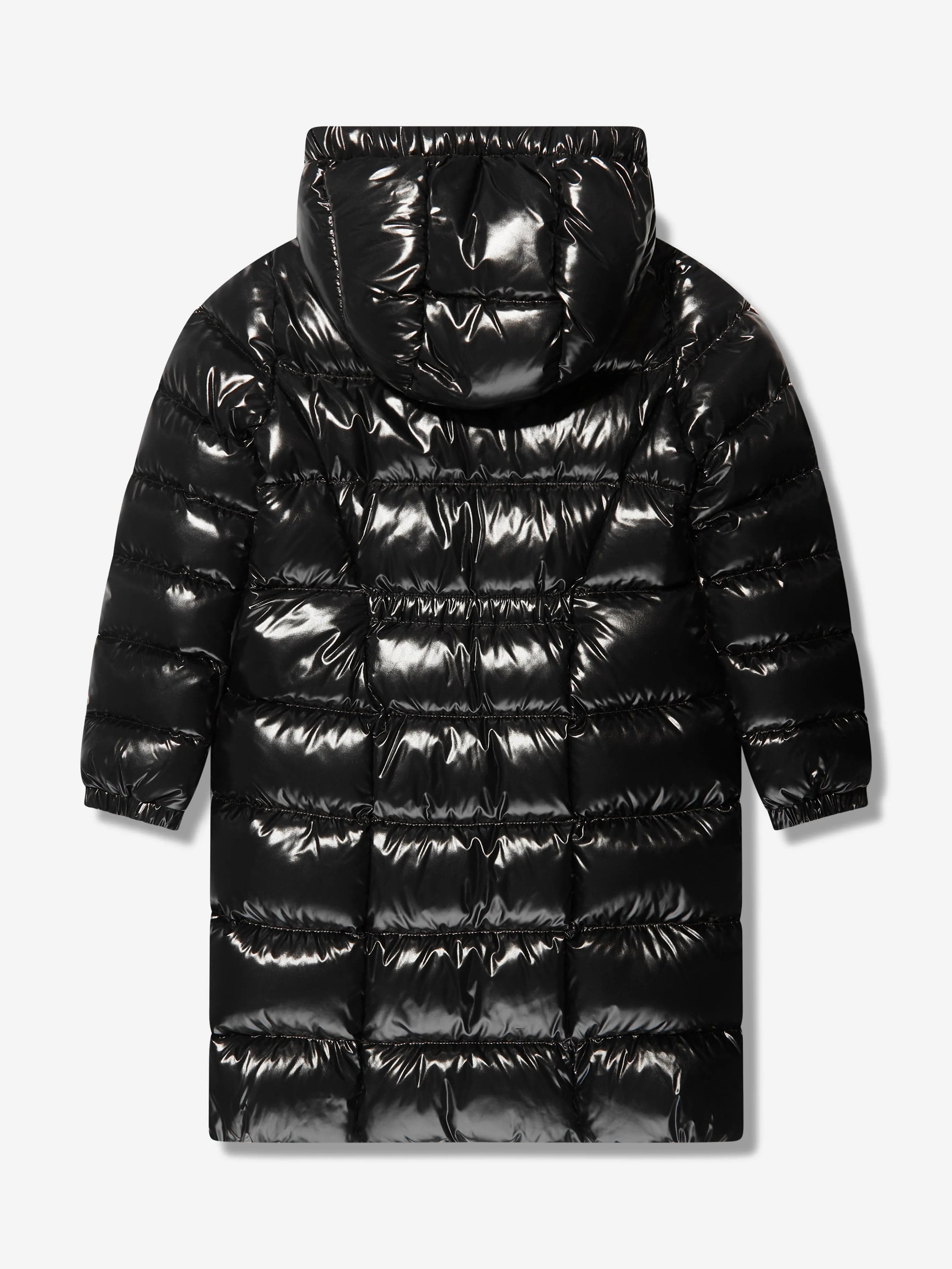 Moncler Enfant Girls Down Padded Selenga Long Coat in Black