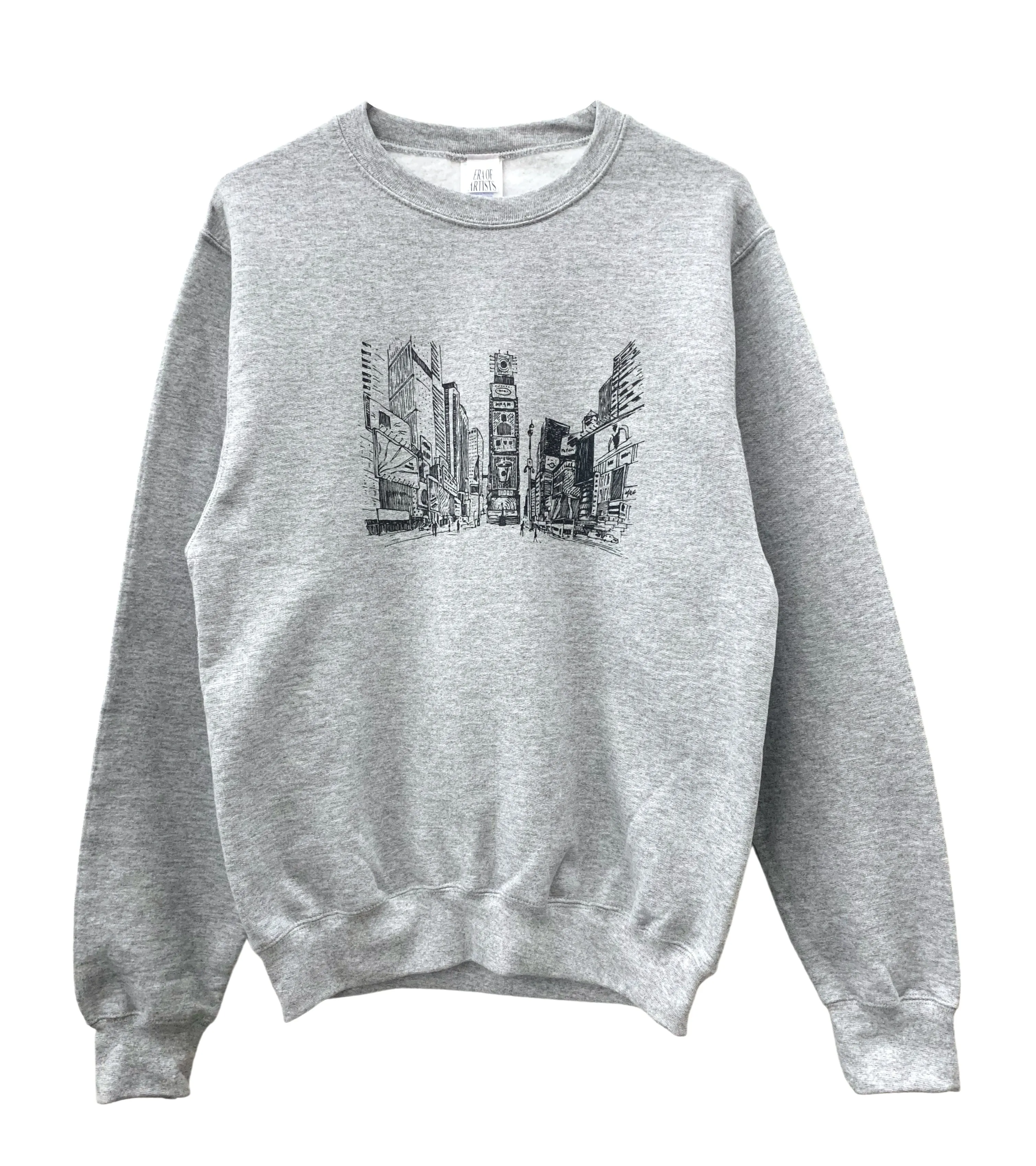 New York Times Square Gray Unisex Crewneck Sweatshirt