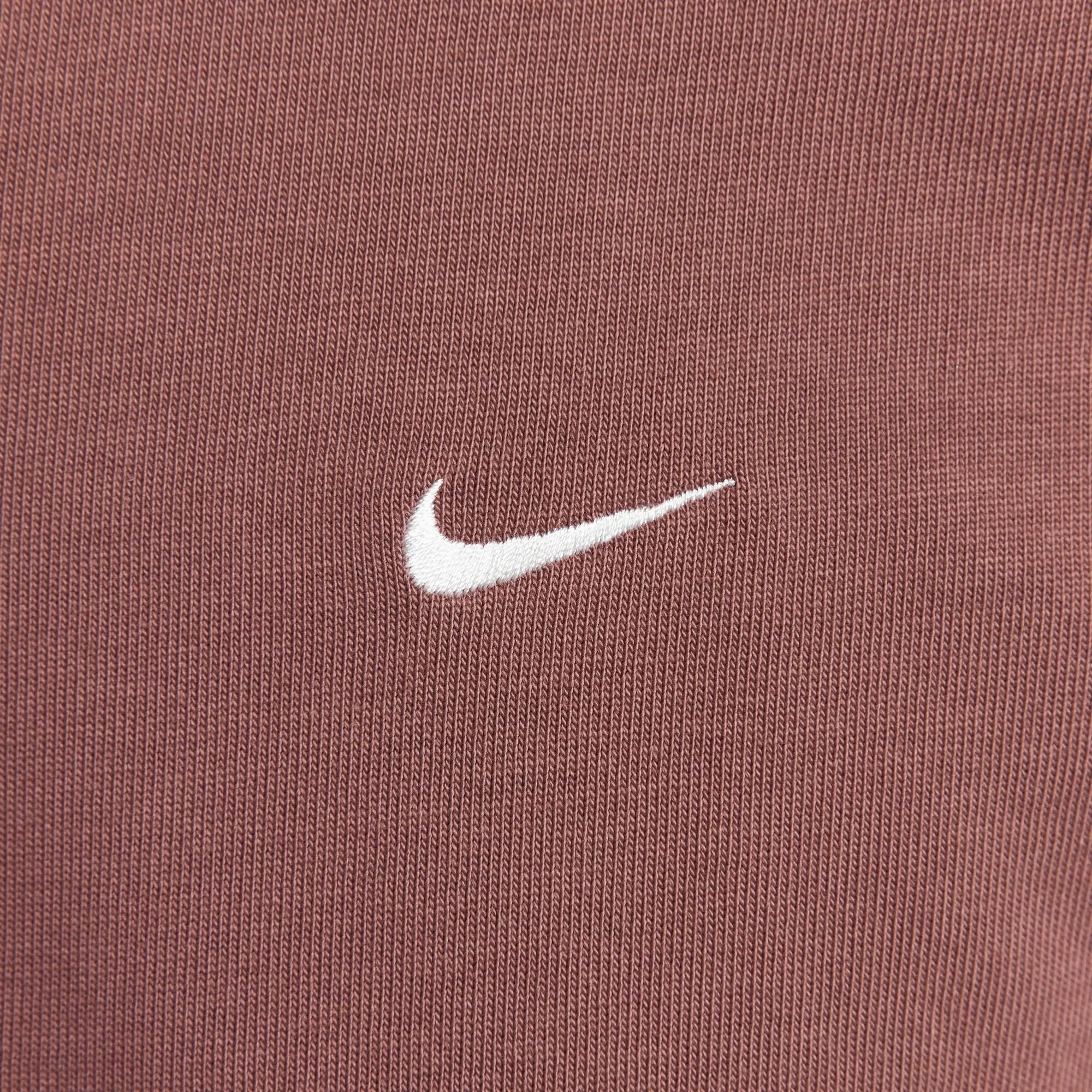 NIKE | WMN'S OVERSIZED LONG-SLEEVE POLO { RED SEPIA/SAIL