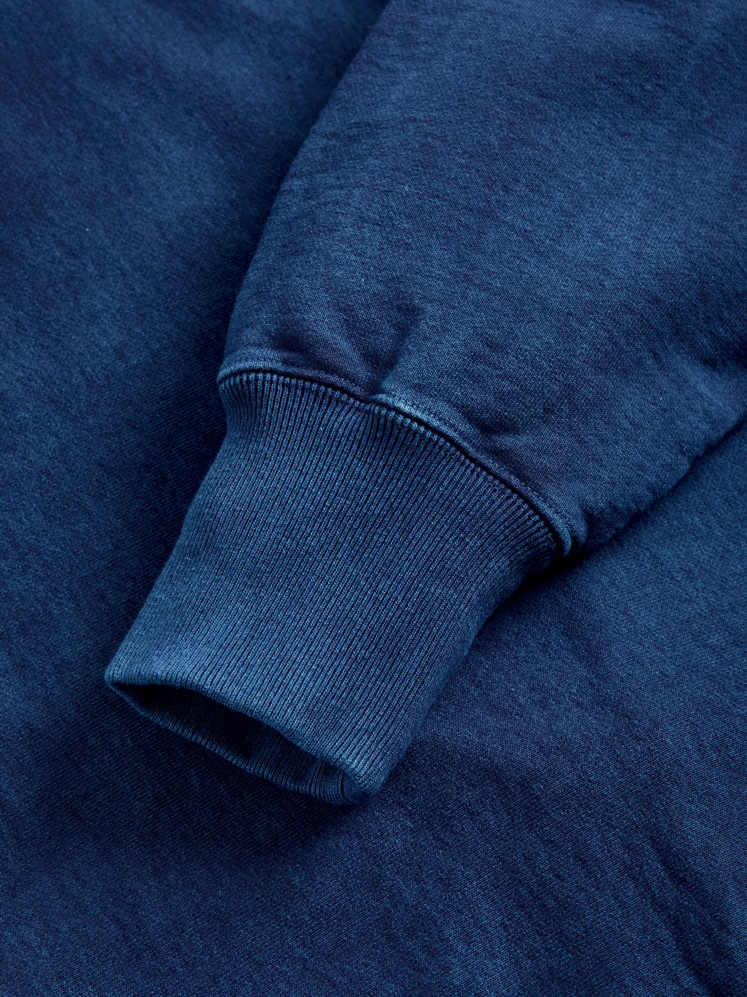 Organic Hand-Dyed Pullover Hoodie in Indigo