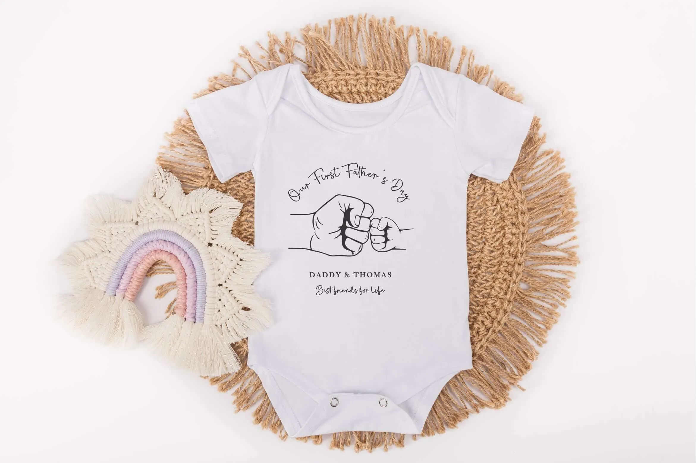 Our First Father's Day Daddy - Fist Pump (First Father's Day 1st Father's Day Daddy Dad Grandad Father's Day l New Dad Gift