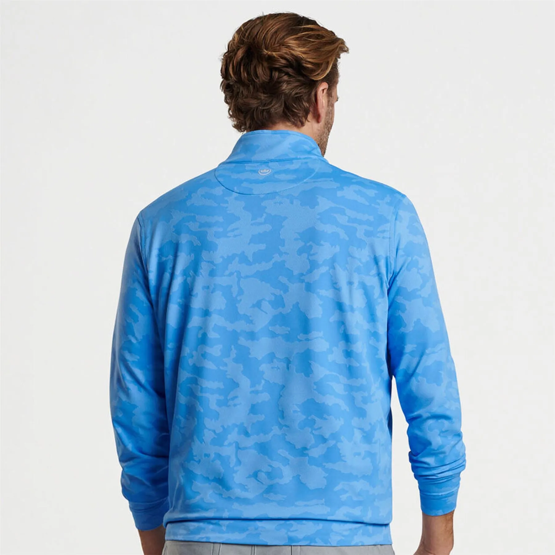 Perth Camo Performance Quarter Zip Liberty Blue - AW24