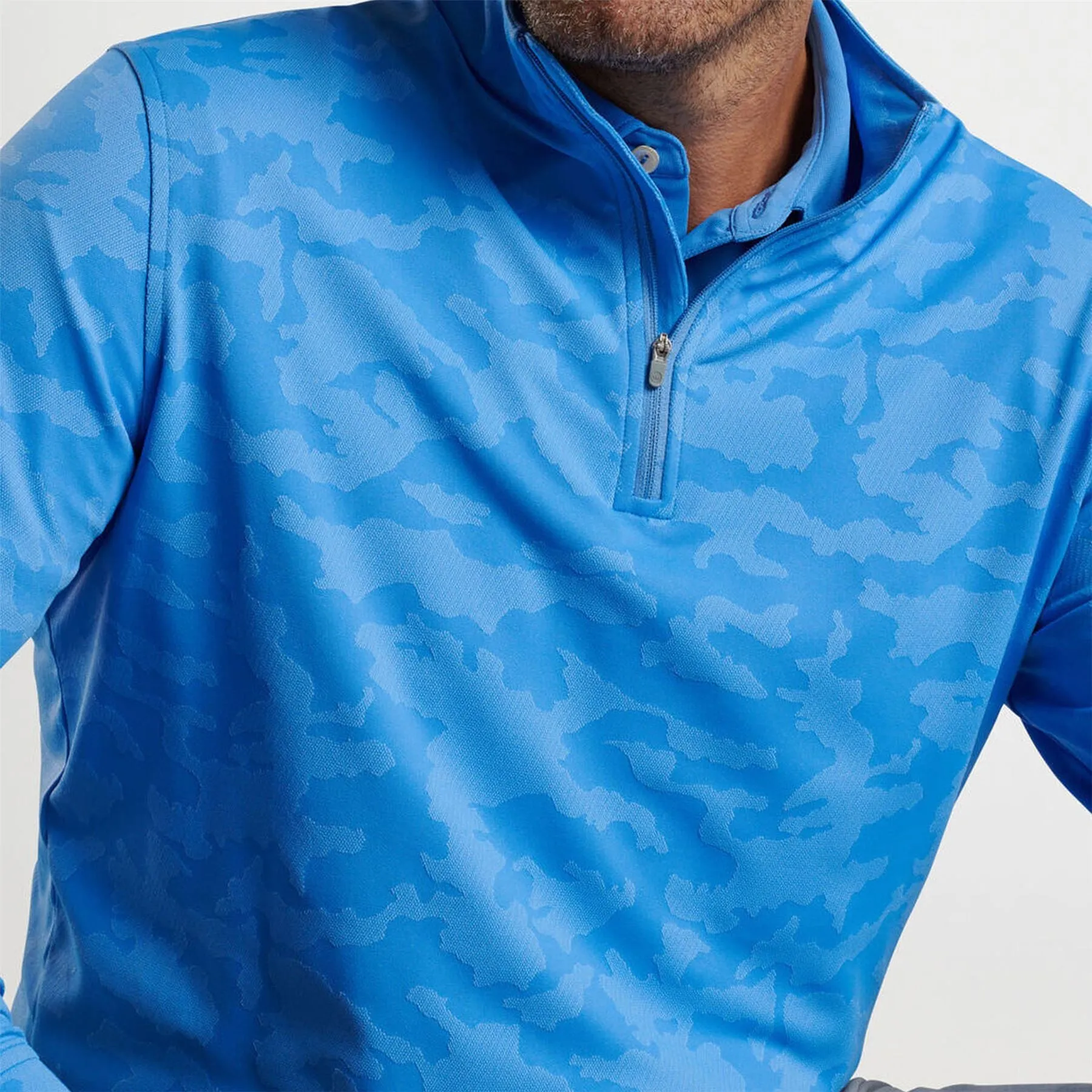 Perth Camo Performance Quarter Zip Liberty Blue - AW24