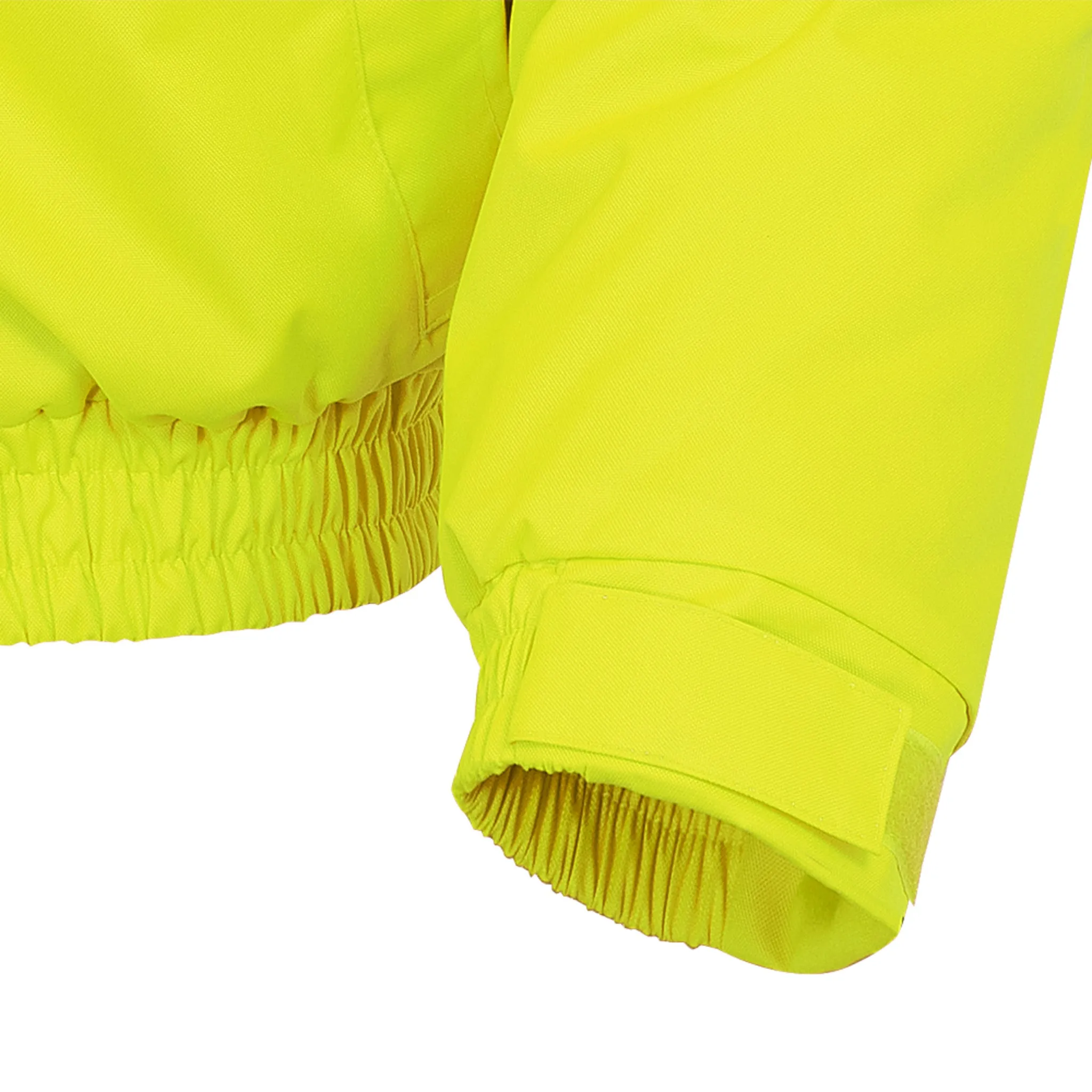 Pioneer Men's Hi-Vis Safety Bomber Jacket | CSA Quilted, Waterproof, Reflective, Durable, Poly Insulated | Windproof Workwear | Sizes S-5XL