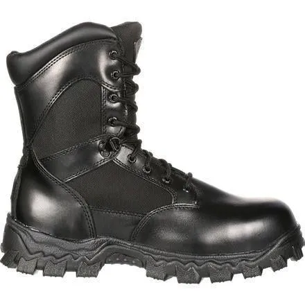 Rocky Men's Alphaforce 8" Zipper WP Duty Boot - Black - FQ0002173