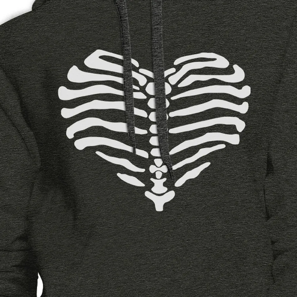 Skeleton Heart Dark Grey Hoodie