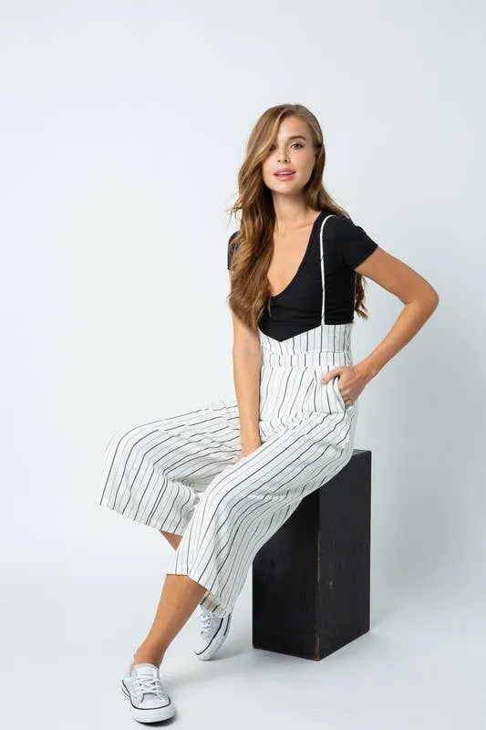 Stripped Suspender Pants