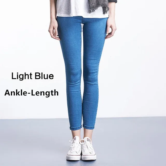 Stylish Comfort: Women's High Waist Slim Fit Denim Pants