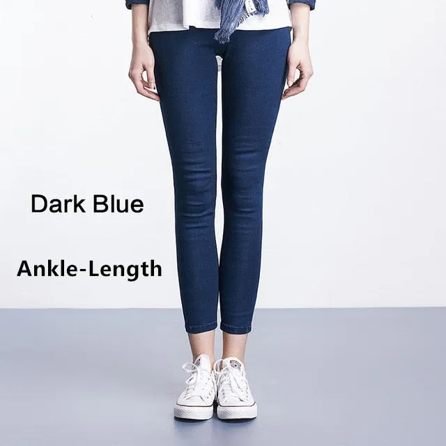 Stylish Comfort: Women's High Waist Slim Fit Denim Pants