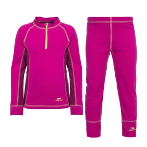 Trespass Bubbles Girls Thermal Base Layer Set, Azalea