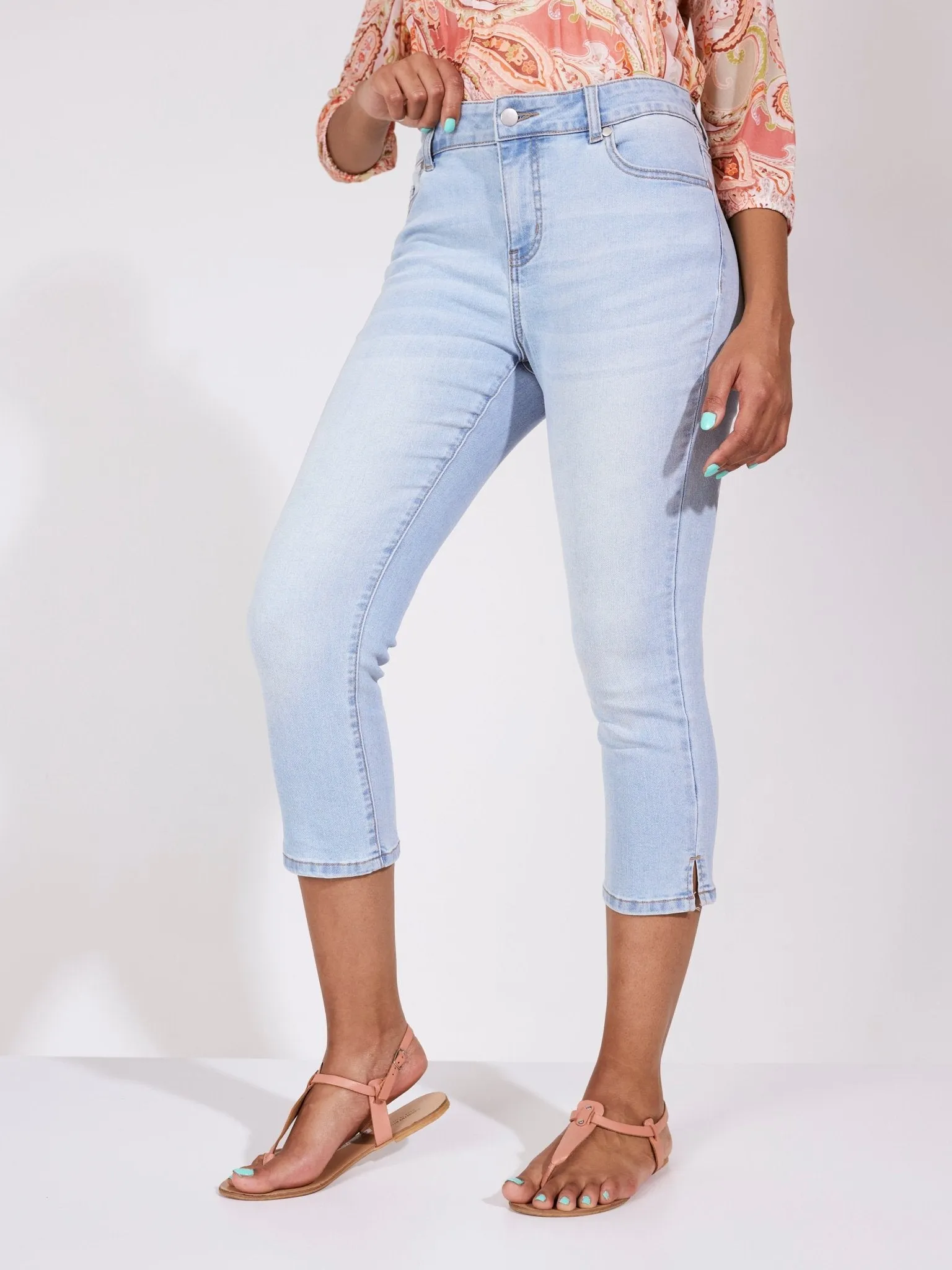 Westport Signature Capri Pants with Side Slit