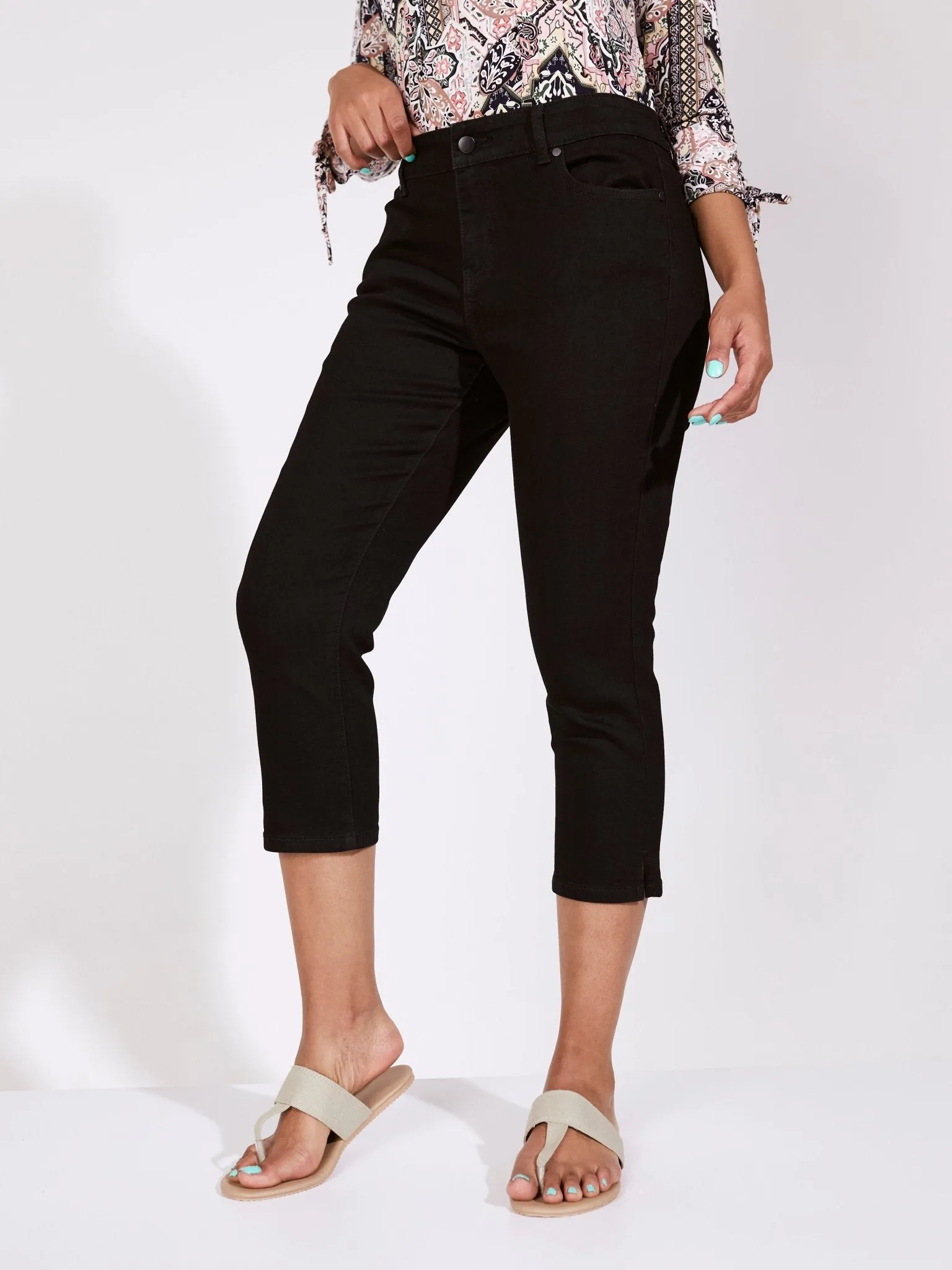 Westport Signature Capri Pants with Side Slit