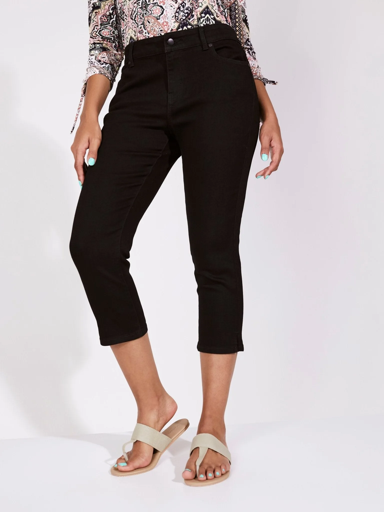 Westport Signature Capri Pants with Side Slit