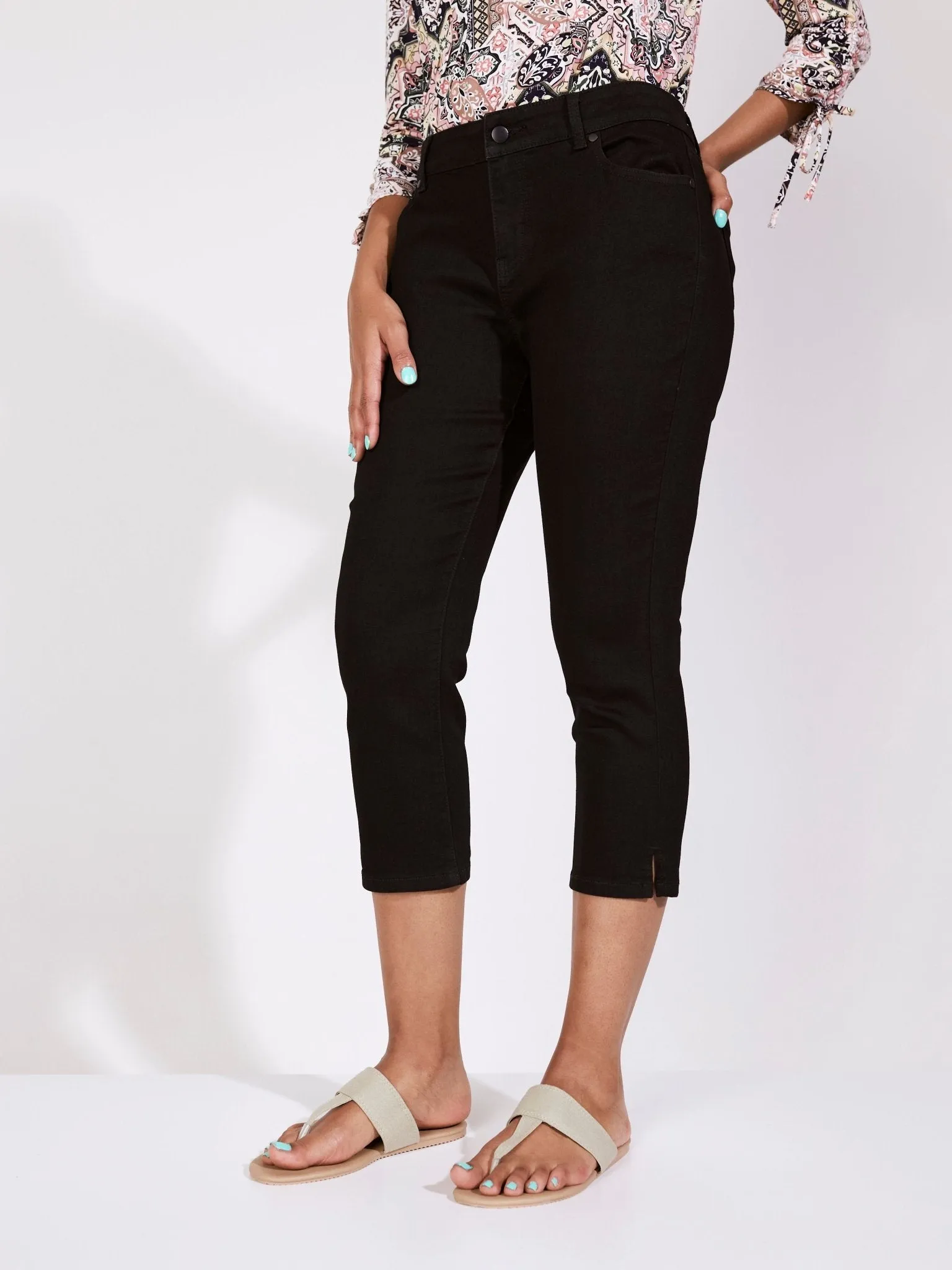 Westport Signature Capri Pants with Side Slit