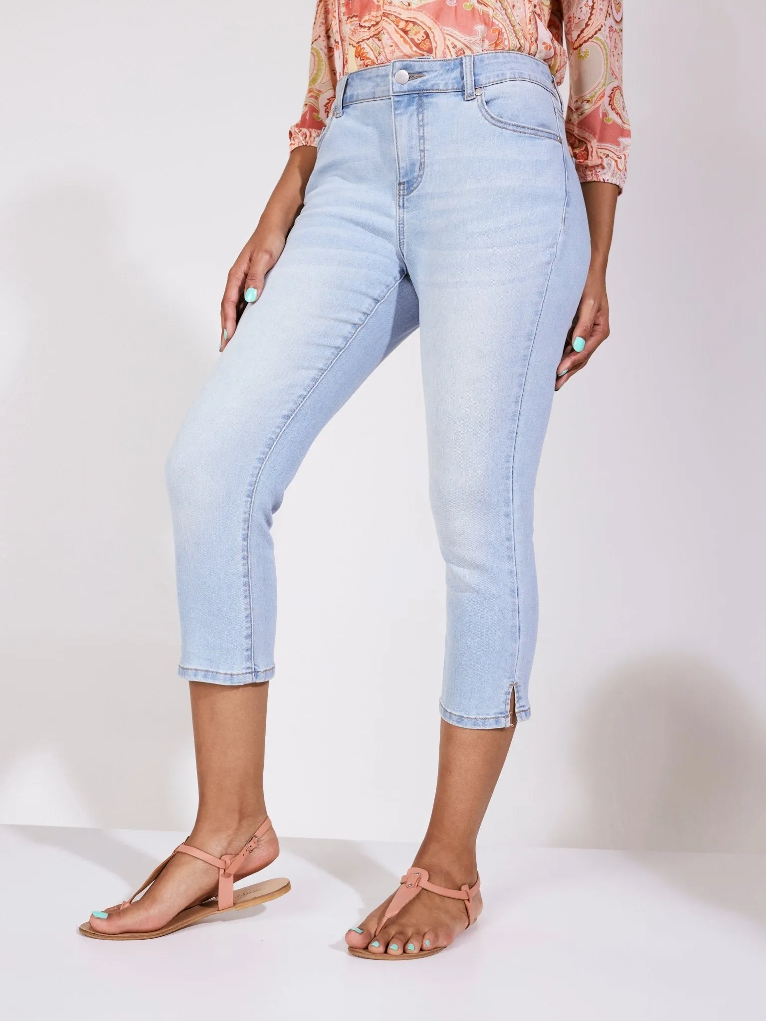 Westport Signature Capri Pants with Side Slit