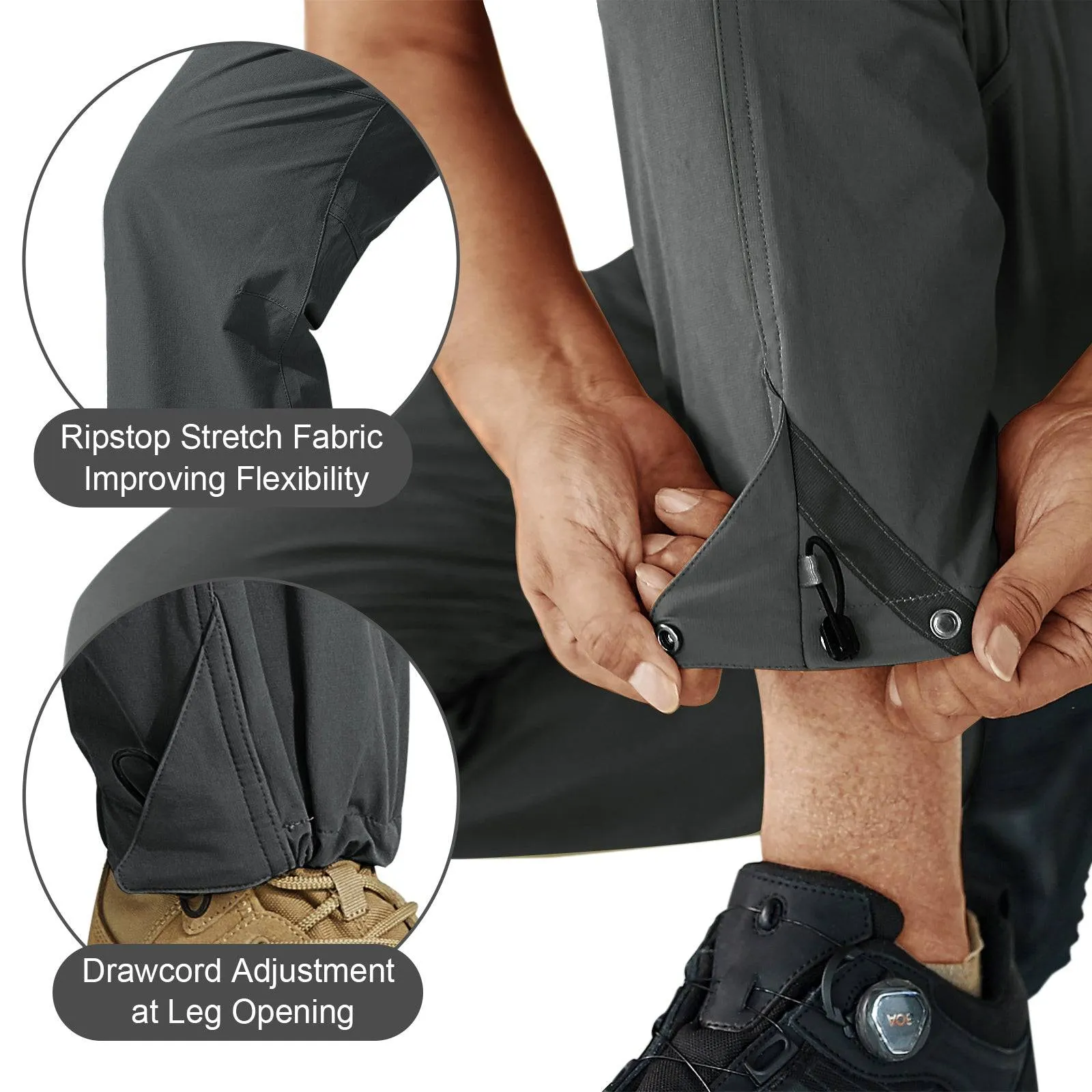 WINDCHASER Men's Quick Dry Lightweight Hiking Pants