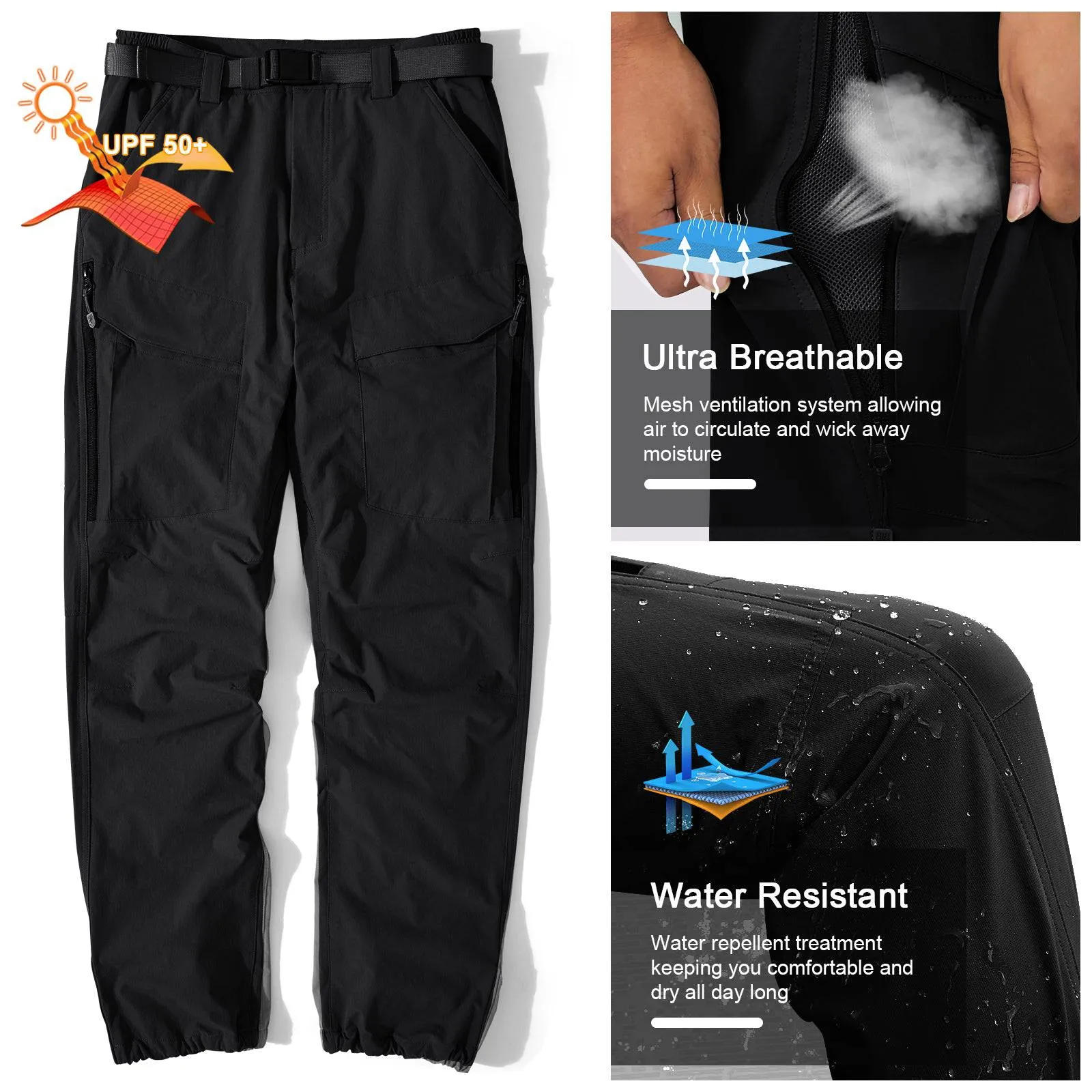 WINDCHASER Men's Quick Dry Lightweight Hiking Pants