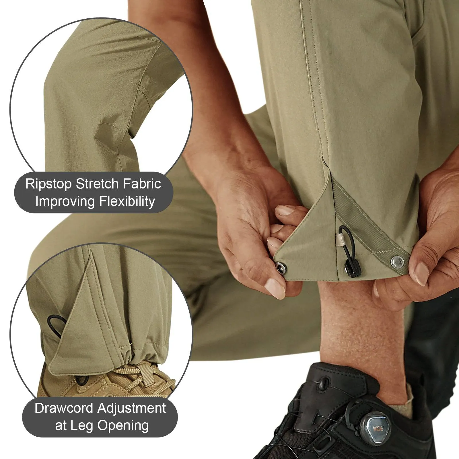 WINDCHASER Men's Quick Dry Lightweight Hiking Pants