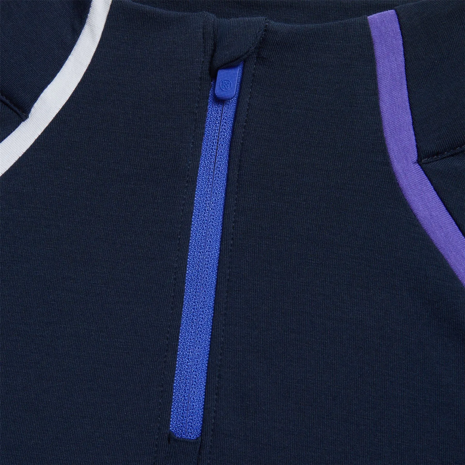 Womens Colour Block Luxe Staple Quarter Zip Pullover Twilight - SS24