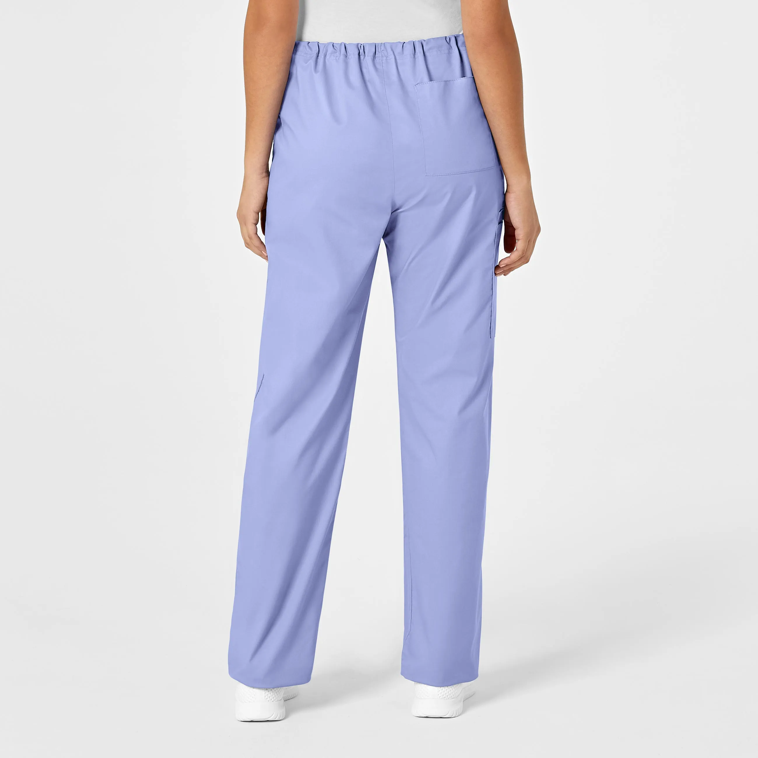 WonderWORK Unisex Drawstring Cargo Scrub Pant - Ceil Blue