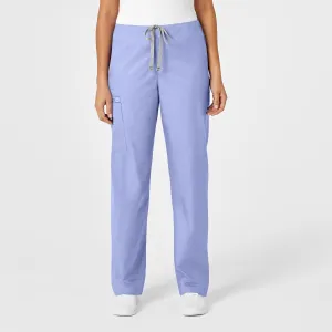 WonderWORK Unisex Drawstring Cargo Scrub Pant - Ceil Blue