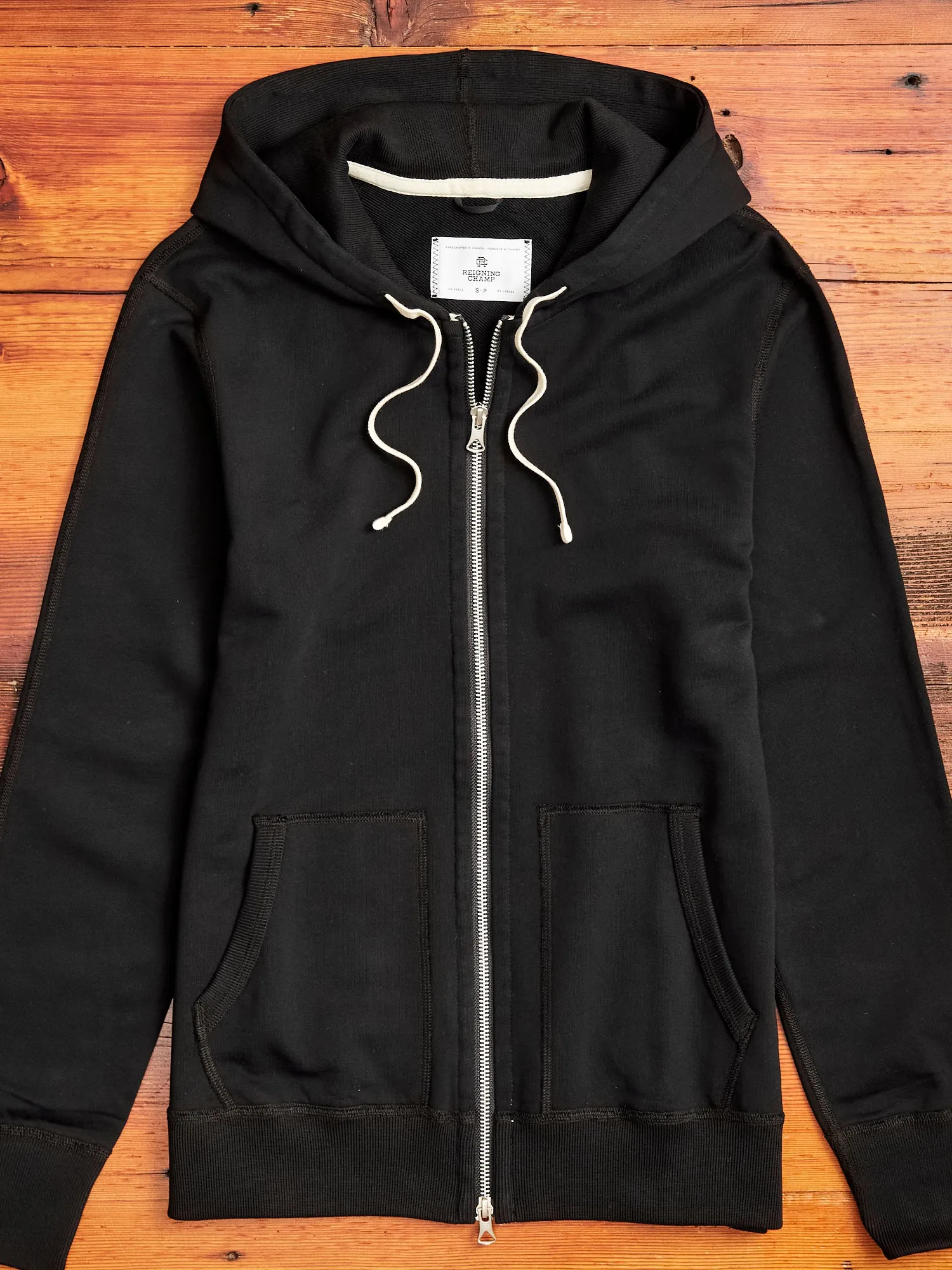 Zip Hoodie in Black