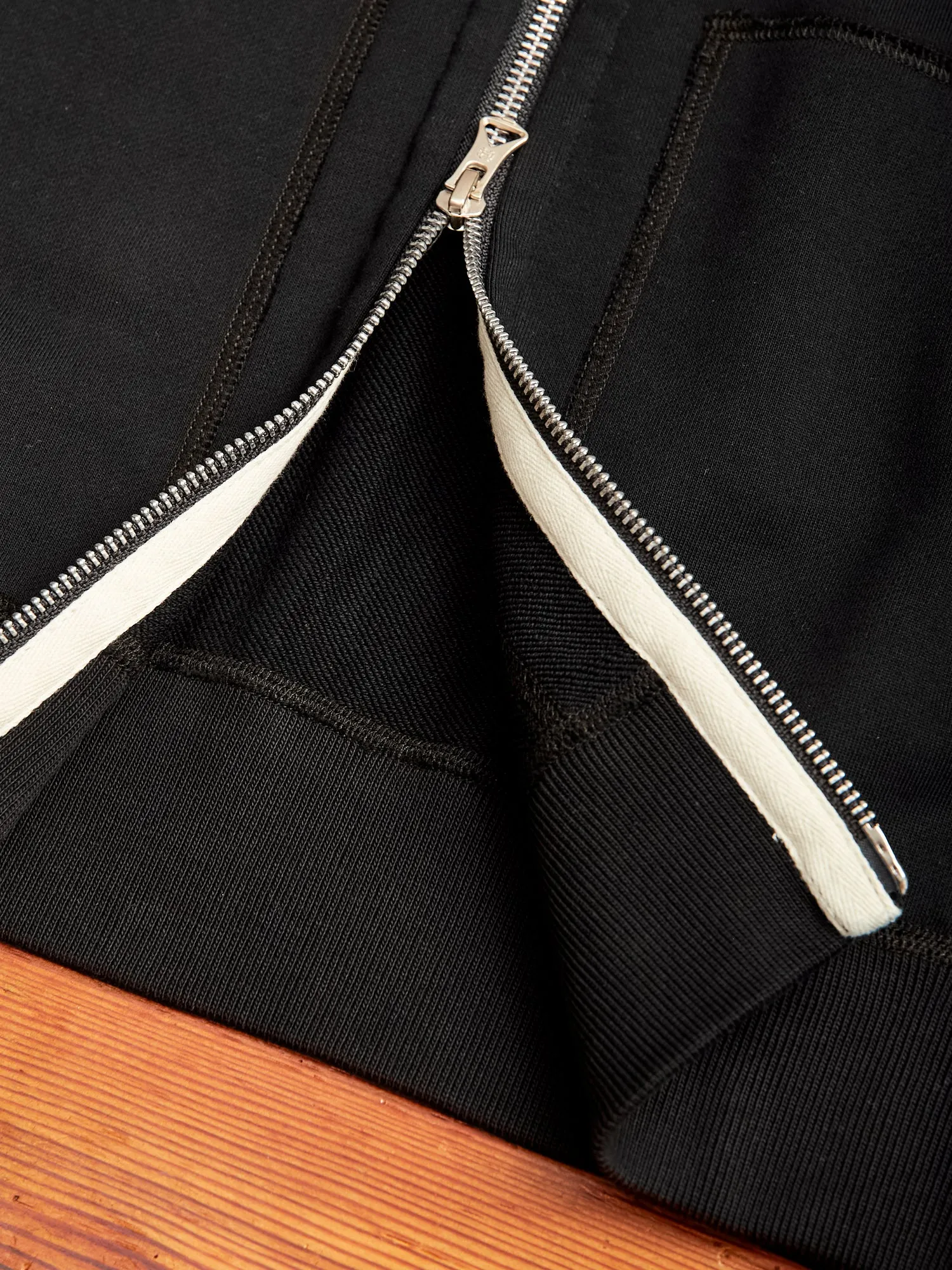 Zip Hoodie in Black